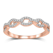 14K White Gold 1/6 Ct.Tw.Diamond Modern Band