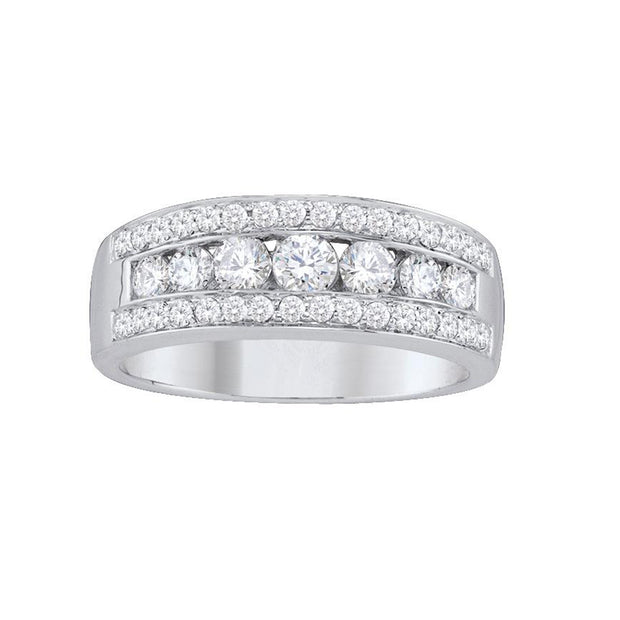 14-K-White-Gold-1.00-ctw-Round-Diamond-Fancy-Wide-Wedding-Band-Fame-Diamonds