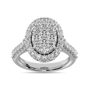 14K White Gold 3/4 Ctw Diamond Fashion Ring