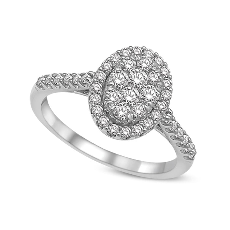 14K White Gold 3/4 Ctw Diamond Fashion Ring