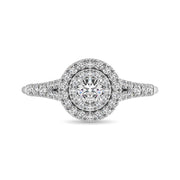 Diamond Engagement Ring in 10K White Gold