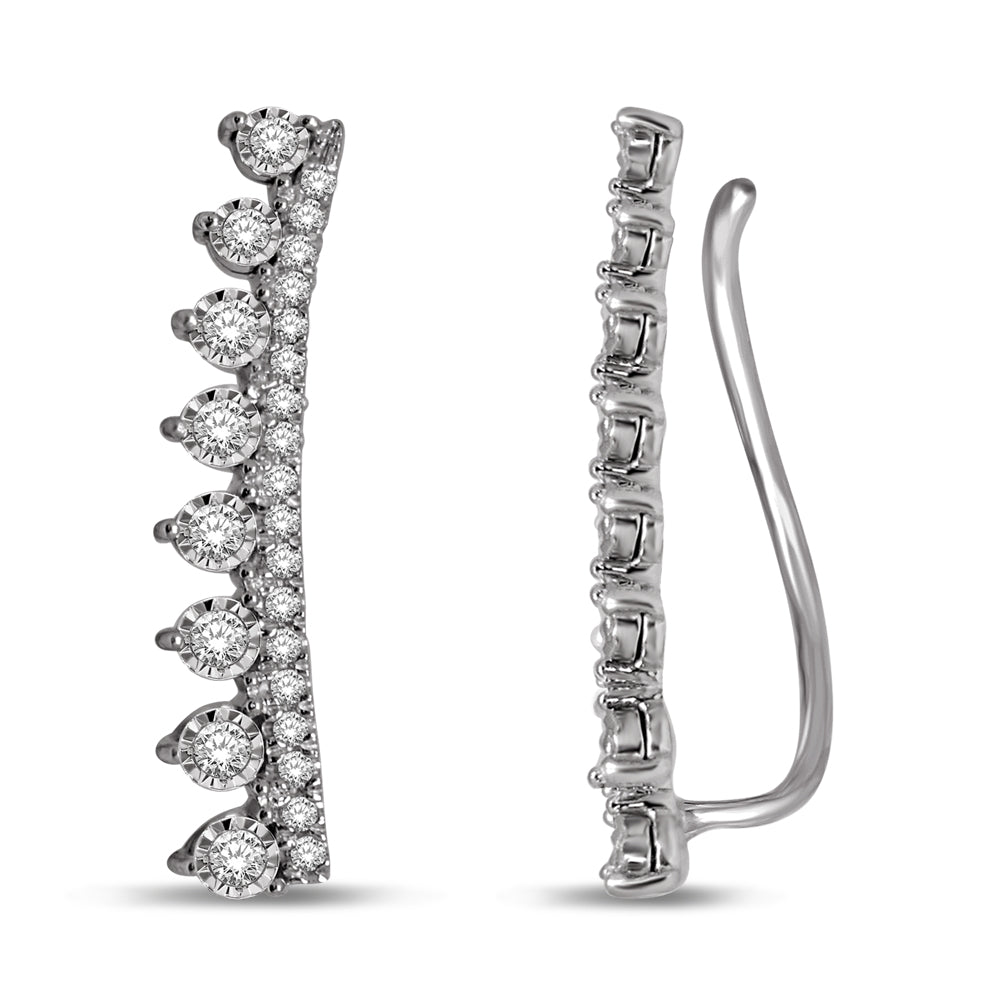 Linear diamond earrings on sale