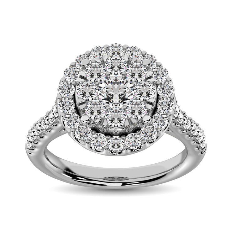 Diamond Sparkler Halo Accent Diamond Engagement Ring