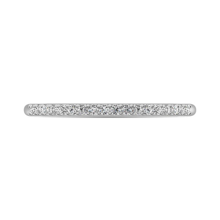 14K White Gold 1/10 Ct. Tw. Classic Multi-Stone Diamond Wedding Band