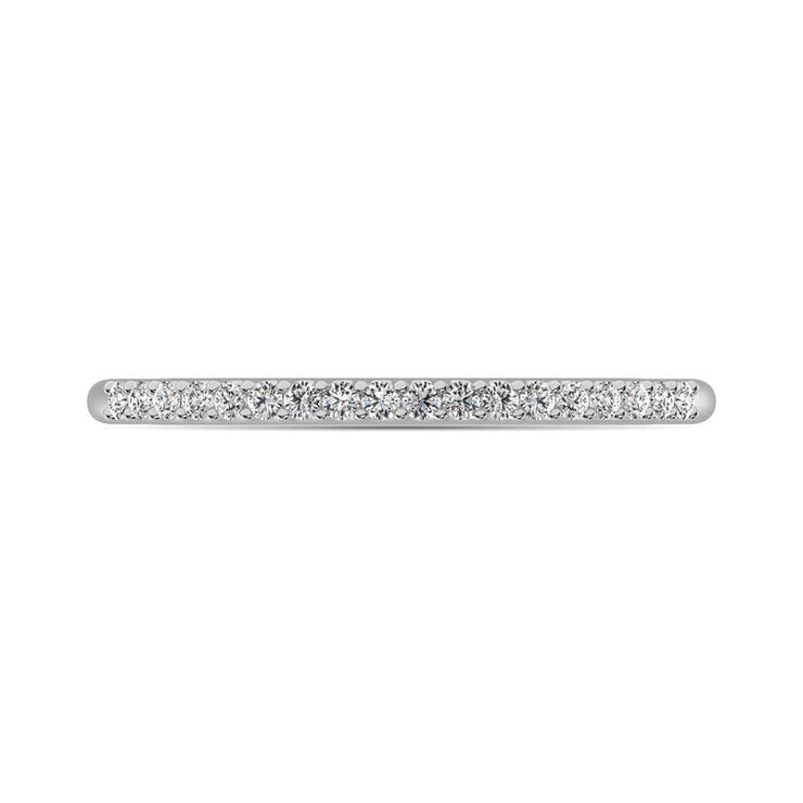 14K White Gold 1/10 Ct. Tw. Classic Multi-Stone Diamond Wedding Band