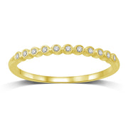 14K Yellow Gold 0.20ctw Bezel Stackable Diamond Ring