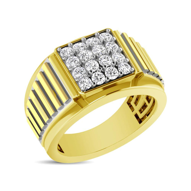 10K White Gold 1 Ct.Tw. Diamond Men's Fashion Ring | Wholesale