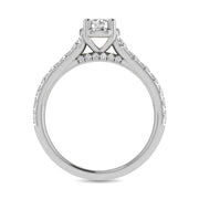 14K White Gold 1 1/4Ct.Tw. Diamond Round Cut keyani Bridal Ring