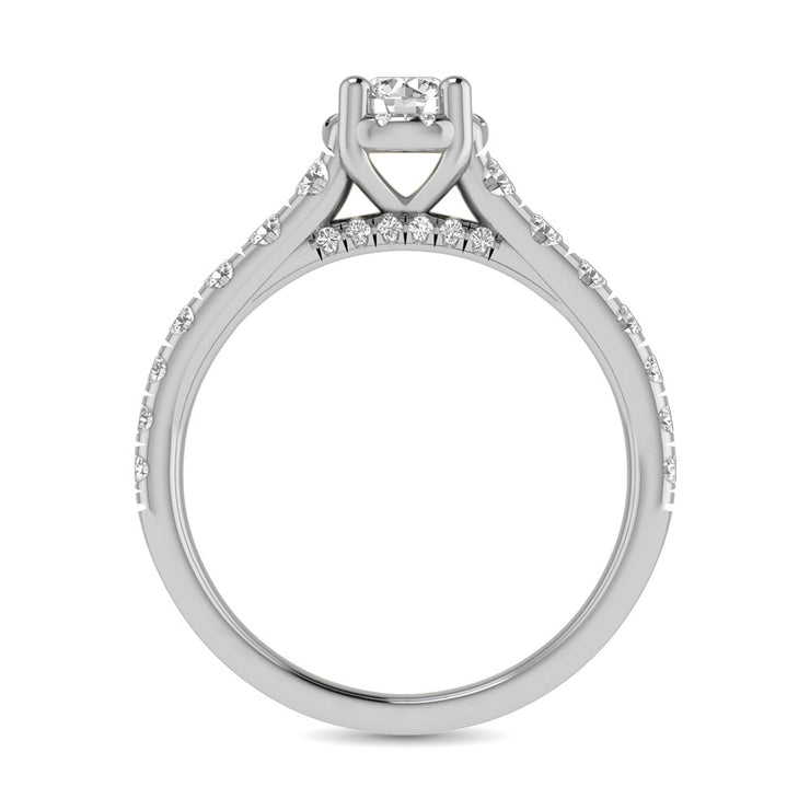 14K White Gold 1 1/4Ct.Tw. Diamond Round Cut keyani Bridal Ring
