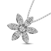 Diamond 1/4 Ct.Tw. Flower Pendant
