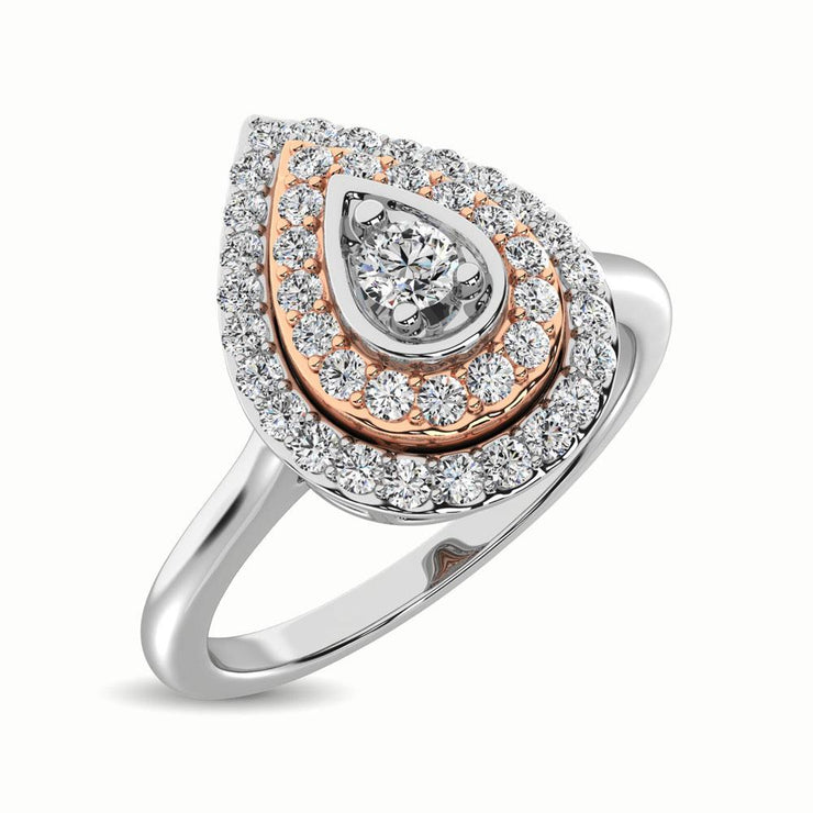 10K Two Tone 1/4 Ct.Tw. Diamond Fashion Ring