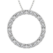 Circle Frame Diamond 1/2 Ct.Tw. Pendant