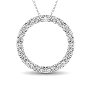 Circle Frame Diamond 1/2 Ct.Tw. Pendant