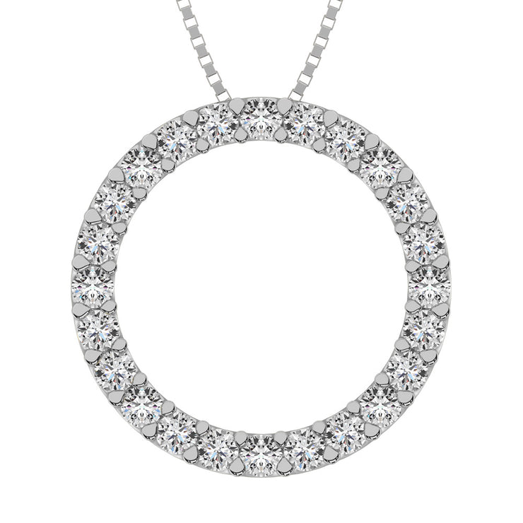 Circle Frame Diamond 1/2 Ct.Tw. Pendant