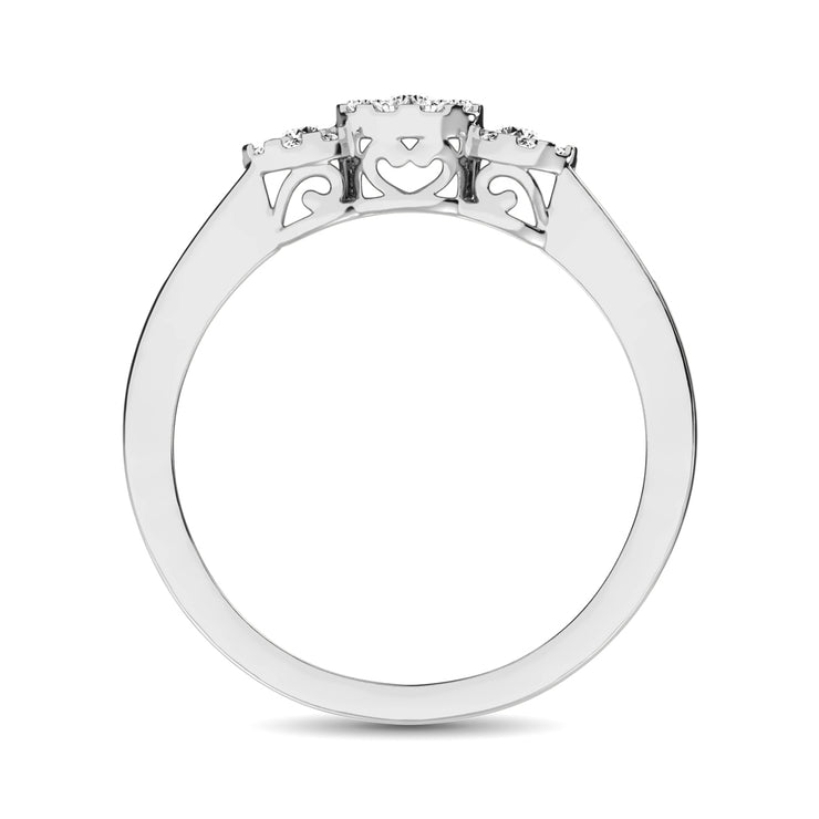 10K White Gold 1/3 Ct.Tw. Diamond Fashion Ring
