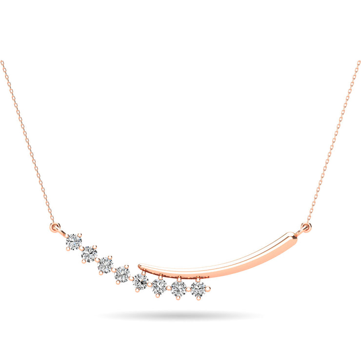 14K White Gold 1/4 Ct.Tw. Diamond Fashion Necklace