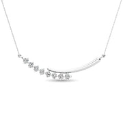 14K White Gold 1/4 Ct.Tw. Diamond Fashion Necklace