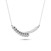 14K White Gold 1/4 Ct.Tw. Diamond Fashion Necklace