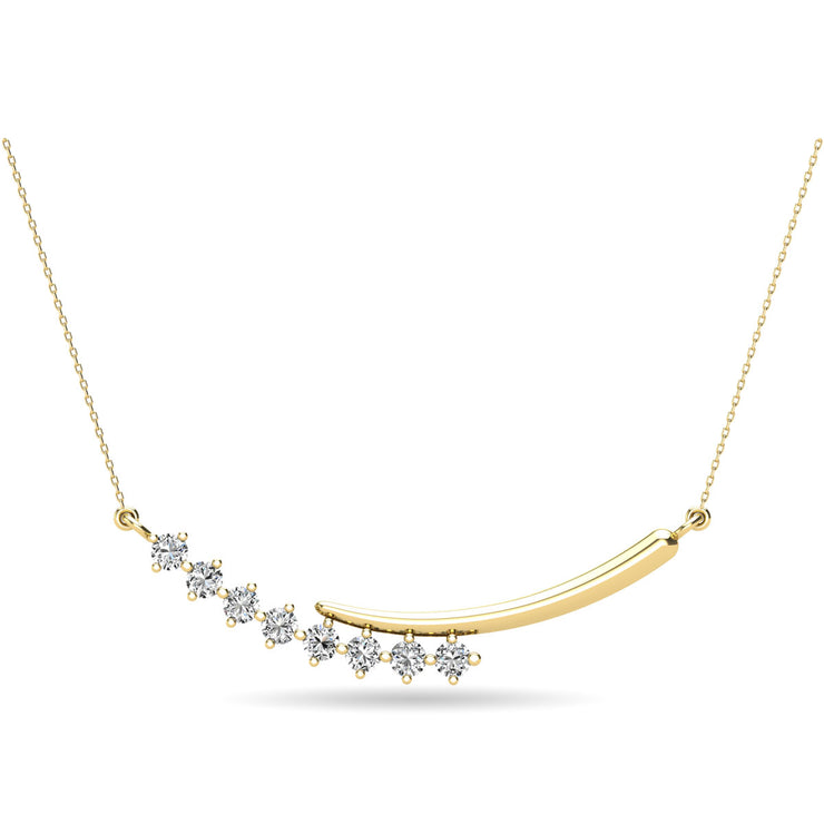 14K White Gold 1/4 Ct.Tw. Diamond Fashion Necklace