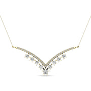 14K White Gold 1/3 Ct.Tw. Diamond Star Necklace
