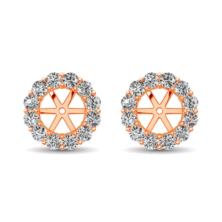 14K White Gold Diamond 1/4 Ct.Tw. Earrings Jacket