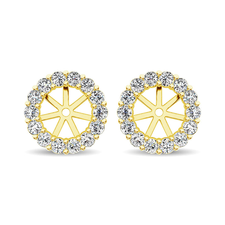 14K White Gold Diamond 1/4 Ct.Tw. Earrings Jacket
