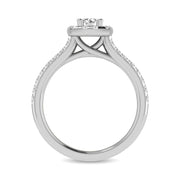 14KT WG 1ctw Diamond Keyani Variable Cuts Halo Engagement Ring