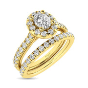 14KT WG 1ctw Diamond Keyani Variable Cuts Halo Engagement Ring