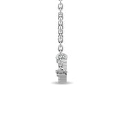 Luxurious Modern 0.14ctw Diamond Curve Bar Fashion Necklace