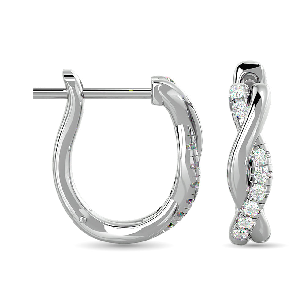 White gold infinity hoop earrings sales