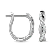 10K White Gold 1/5 Ct. Tw. Diamond Infinity Hoop Earrings