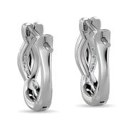 10K White Gold 1/5 Ct. Tw. Diamond Infinity Hoop Earrings