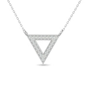 Diamond Tringle Pendant 1/10 ct tw in 10K White Gold