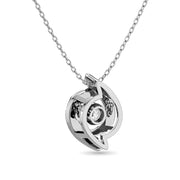 Sterling Silver 1/20 Ct. Tw. Dancing Diamond Shimmering Pendant