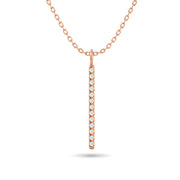 Diamond Bar Pendant 1/8 ct tw in 10K White Gold
