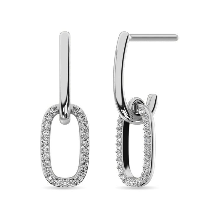 Diamond Fashion Earrings 1/5 ct tw in 14K White Gold