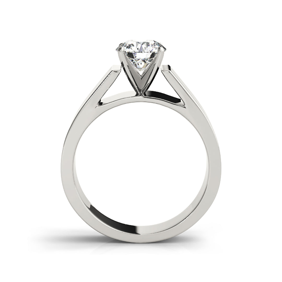 0.50ct High Profile Solitaire Round Brilliant Cut Diamond Engagement Ring( 0.5 CTW)