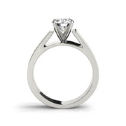 Classic Bold Solitaire Wide Band Diamond Engagement Ring(  0.5 CTW)