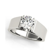 0.50ct High Profile Solitaire Round Brilliant Cut Diamond Engagement Ring( 0.5 CTW)