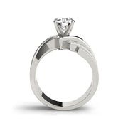 Glittering Channel Set Band Solitaire Diamond Engagement Ring(  0.7 CTW)