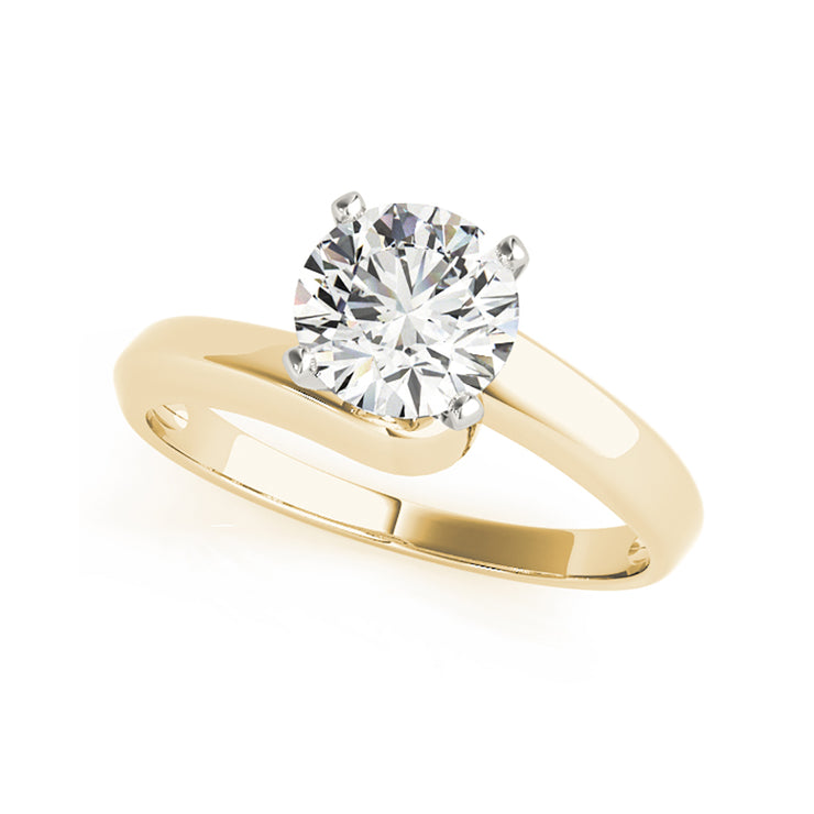 Sleek Designed Solitaire Bypass Diamond Engagement Ring(  0.5 CTW)