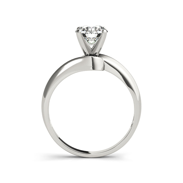 Sleek Designed Solitaire Bypass Diamond Engagement Ring(  0.5 CTW)