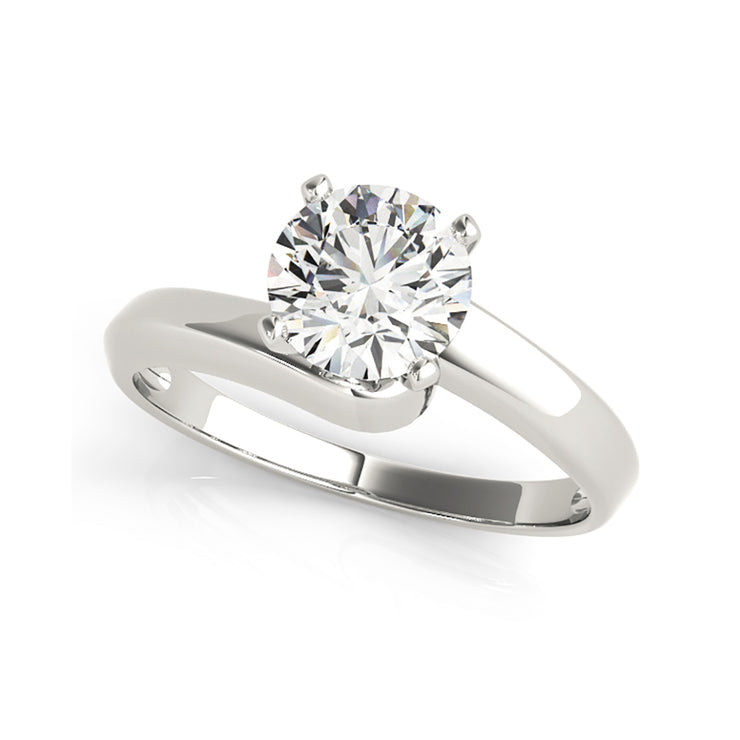 Sleek Designed Solitaire Bypass Diamond Engagement Ring(  0.5 CTW)