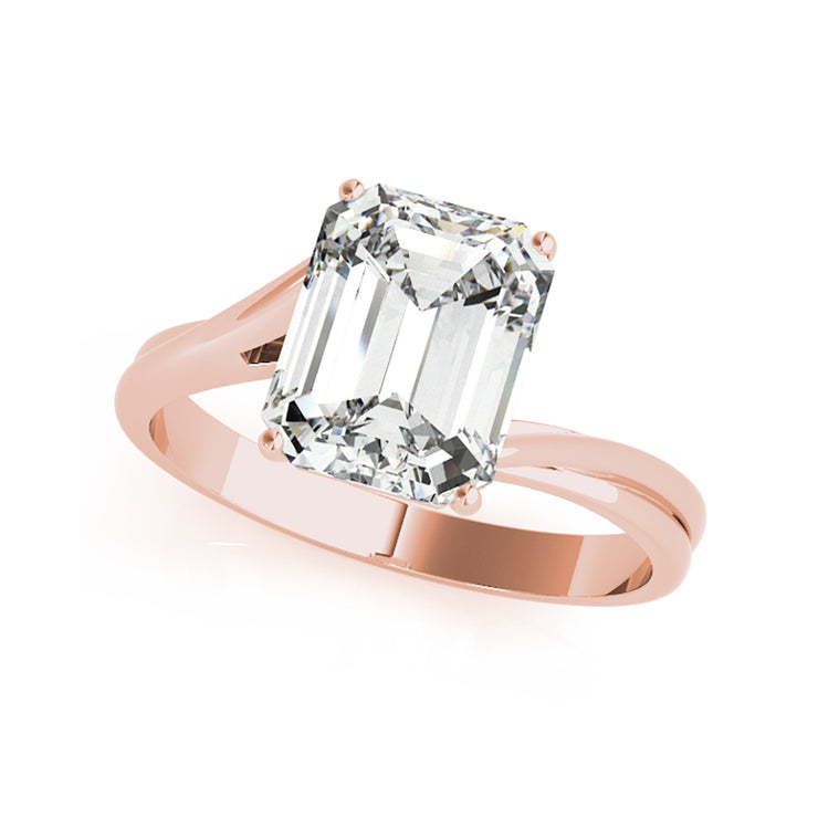 Classic Emerald  Cut Solitaire Engagement Ring(  0.5 CTW)