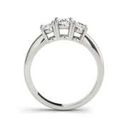 Three Stone Oval Cut Diamond Engagement Ring(  1 CTW)