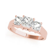 Trinity Princess Cut Diamond engagement Ring(  1.28 CTW)
