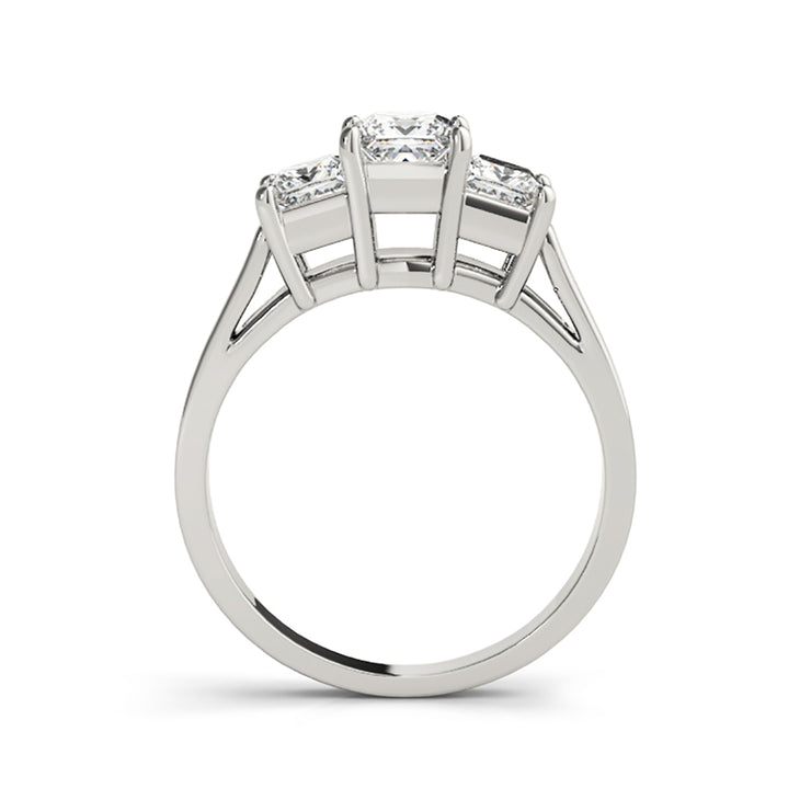 Trinity Princess Cut Diamond engagement Ring(  1.28 CTW)
