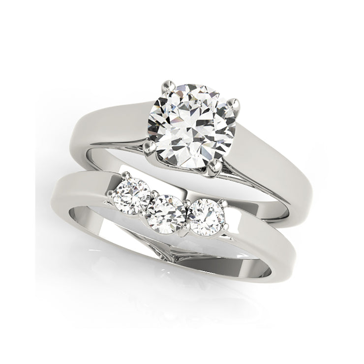 0.50ct Trellis Design Round Brilliant Cut Diamond Engagement Ring(  0.5 CTW)