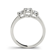 Plain Trinity Diamond Engagement Ring(  0.74 CTW)