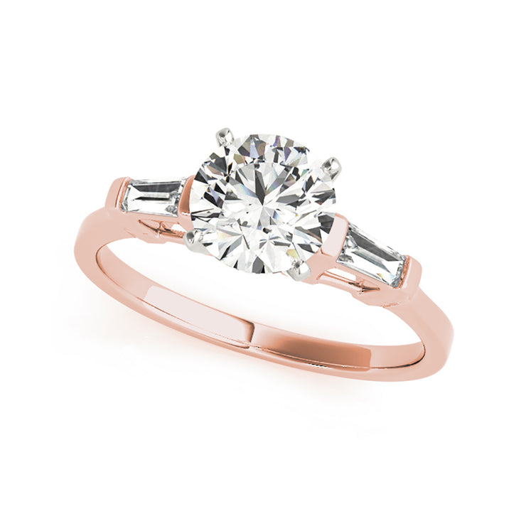 Round Brilliant Cut Past, Present, And Future Diamond Engagement Ring(  0.7 CTW)